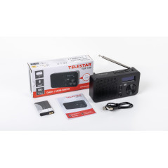 TELESTAR Top 100 – Radio Portable Dab Plus -FM (Batterie Interchangeable, Jusqu’à 15 Heures d’autonomie, Temps de Charge Court, 