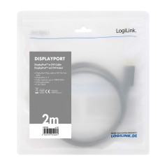 LOGILINK CV0131 ADAPTADOR DE CABLE DE VÍDEO 2 M DISPLAYPORT DVI NEGRO