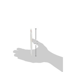 rOtring 600 Portemine | Mine HB0,5 mm | Portemine entièrement métallique | Blanc Nacré | Prise crantée antidérapante et corps he