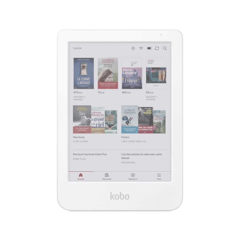 Kobo Clara Colour | Liseuse eBook Couleur | Écran Couleur E Ink Kaleido™ 3 sans Reflets de 6" | Option Mode Sombre | Étanche | L Kobo Clara Colour | Liseuse eBook Couleur | Écran Couleur E Ink Kaleido™ 3 sans Reflets de 6" | Option Mode Sombre | Étanche | L