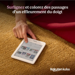 Kobo Clara Colour | Liseuse eBook Couleur | Écran Couleur E Ink Kaleido™ 3 sans Reflets de 6" | Option Mode Sombre | Étanche | L