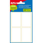 APLI 6 planches d'étiquettes autocollantes blanches 34 x 53 mm 2683 APLI 6 planches d'étiquettes autocollantes blanches 34 x 53 mm 2683
