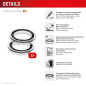 DISPLEX Lentille d'appareil photo de qualité supérieure - Compatible avec iPhone Air - Anneaux simples - 10H - Transparent - Mon DISPLEX Lentille d'appareil photo de qualité supérieure - Compatible avec iPhone Air - Anneaux simples - 10H - Transparent - Mon