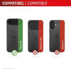 DISPLEX Lentille d'appareil photo de qualité supérieure - Compatible avec iPhone Air - Anneaux simples - 10H - Transparent - Mon