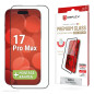 Displex Verre de protection de qualité supérieure (Full Cover, 10H) compatible avec iPhone 17 Pro Max, cadre de montage écologiq