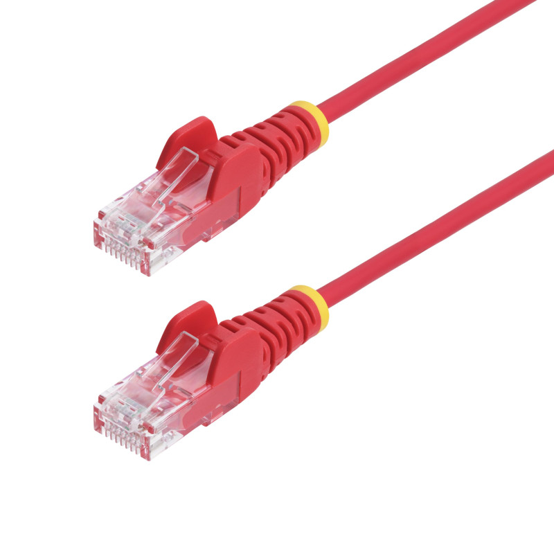 StarTech.com Câble Ethernet CAT6 Rouge Fin de 10m, Sans Accroc, 100W PoE, UTP, LSZH, Fil de Cuivre Pur 28AWG, Cordon RJ45 StarTech.com Câble Ethernet CAT6 Rouge Fin de 10m, Sans Accroc, 100W PoE, UTP, LSZH, Fil de Cuivre Pur 28AWG, Cordon RJ45