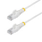 StarTech.com Câble Ethernet CAT6 Blanc Fin de 15m, Sans Accroc, 100W PoE, UTP, LSZH, Fil de Cuivre Pur 28AWG, Cordon RJ45 StarTech.com Câble Ethernet CAT6 Blanc Fin de 15m, Sans Accroc, 100W PoE, UTP, LSZH, Fil de Cuivre Pur 28AWG, Cordon RJ45