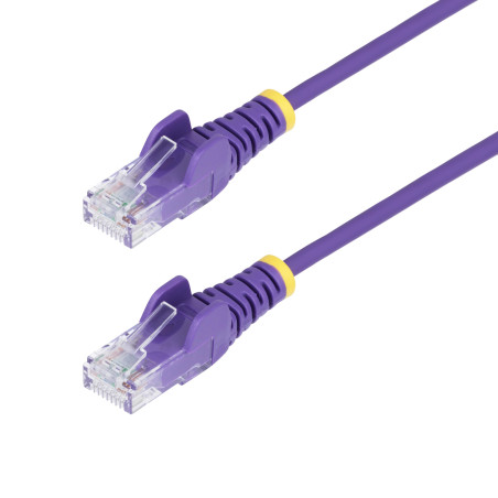 StarTech.com Câble Ethernet CAT6 Violet Fin de 15m, Sans Accroc, 100W PoE, UTP, LSZH, Fil de Cuivre Pur 28AWG, Cordon RJ45