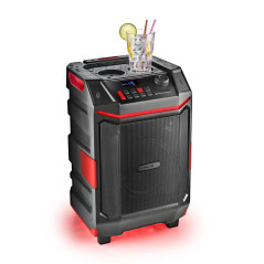 NGS Wild Bash - Enceinte Bluetooth 5.4 Portable 50 W RMS avec lumières LED RVB, Batterie Rechargeable Amovible, étanche IPX6, ka