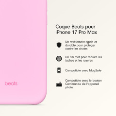 Beats Coque pour iPhone 17 Pro Max équipée MagSafe avec Commande de l'appareil Photo, Fini Mat, Doublure en Tissu Microfibre - R