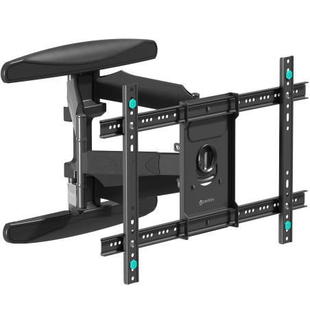 ONKRON Support Mural TV Orientable pour 40-75 Pouces, Fixation Murale TV Poids de 45,5 kg, Bras Télé VESA 200x100-600x400, Accro