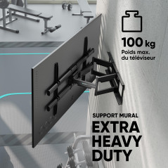 ONKRON Support TV Mural pour 42-120 Pouces Écrans Lourds jusqu'à 100 kg, Accroche Tele VESA 200x100-1000x600, Support Mural TV O