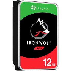 Seagate IronWolf 12 to, Disque Dur Interne NAS HDD, CMR 3,5" SATA 6 Gbit/s 7200 TR/Min, 265 Mo de mémoire Cache, pour NAS Raid,
