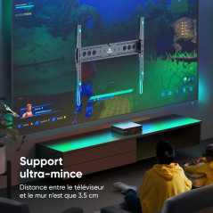 ONKRON Support Mural TV Fixe 60-110 Pouces Téléviseur Jusqu’à 120 kg, Accroche Television Murale VESA 200x200-900x600, Fixation 