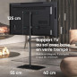ONKRON Support TV Sol en Verre Trempé pour 30-60 Pouces jusqu'à 41 kg, Pied de Tele Universel VESA 100x100-400x400, Support TV s ONKRON Support TV Sol en Verre Trempé pour 30-60 Pouces jusqu'à 41 kg, Pied de Tele Universel VESA 100x100-400x400, Support TV s