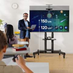 ONKRON Support TV roulettes pour 40-70 Pouces, Support Tele Professionel Charge Max 55 kg, Support TV sur Pied avec roulettes Ma