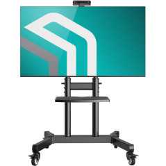 ONKRON Support TV roulettes 50-90 Pouces, Tele Portable sur Pied Charge Max 100 kg, Support TV sur Pied Roulant VESA 200x200-800