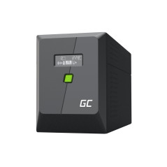 Greencell UPS 2000 VA 1200 W PowerProof avec écran LCD – Onde sinusoïdale modifiée, Protection de Courant pour appareils, Protec
