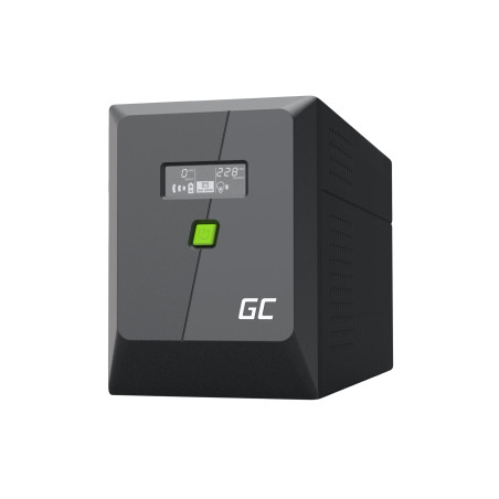 Greencell UPS 2000 VA 1200 W PowerProof avec écran LCD – Onde sinusoïdale modifiée, Protection de Courant pour appareils, Protec