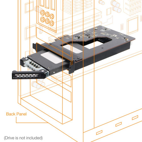 ICY DOCK Adaptateur M2 PCIe SSD vers PCI Express 2.0 x 1 avec Rack Amovible Hot-Swap SSD/HDD 2.5" SATA pour Port d'extention PCI
