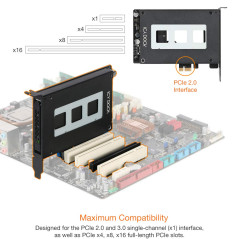 ICY DOCK Adaptateur M2 PCIe SSD vers PCI Express 2.0 x 1 avec Rack Amovible Hot-Swap SSD/HDD 2.5" SATA pour Port d'extention PCI