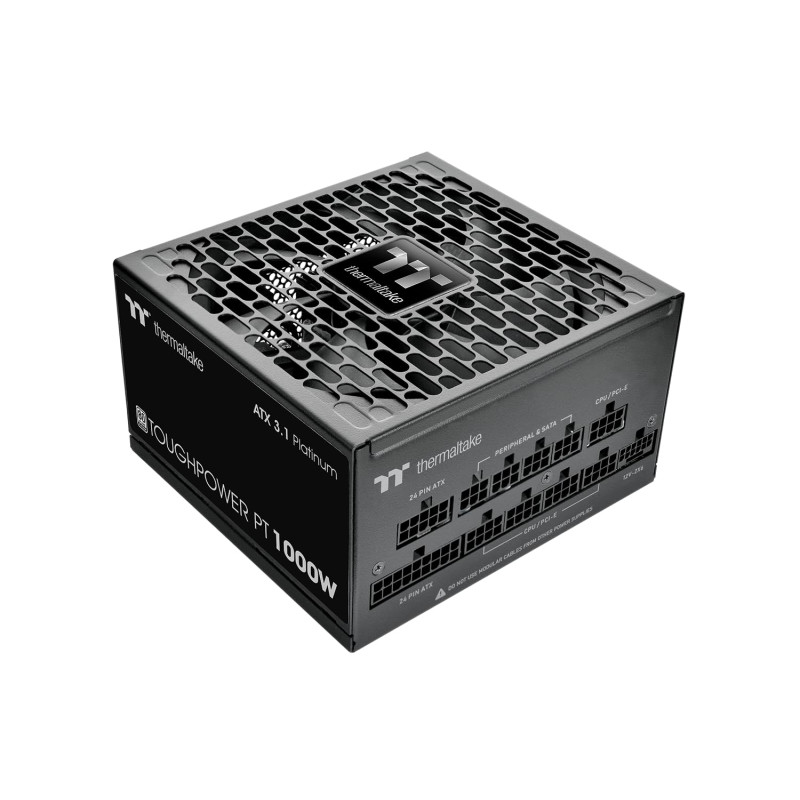 Thermaltake Toughpower PT 1000W | ATX 3.1 | PCIe 5.1 | 80Plus Platinum | Bloc d’Alimentation modulaire | Noir Thermaltake Toughpower PT 1000W | ATX 3.1 | PCIe 5.1 | 80Plus Platinum | Bloc d’Alimentation modulaire | Noir