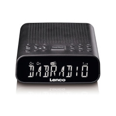 Lenco CR-606BK Radio-réveil Compact avec Dab+/FM, Bluetooth® 5.3, écran LCD à intensité Variable, Double Alarme, Fonction Snooze