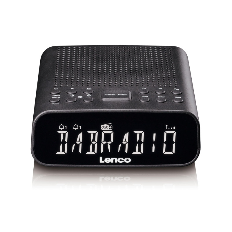 Lenco CR-606BK Radio-réveil Compact avec Dab+/FM, Bluetooth® 5.3, écran LCD à intensité Variable, Double Alarme, Fonction Snooze Lenco CR-606BK Radio-réveil Compact avec Dab+/FM, Bluetooth® 5.3, écran LCD à intensité Variable, Double Alarme, Fonction Snooze