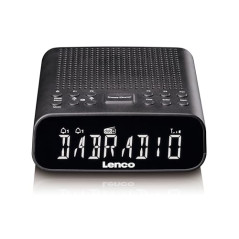 Lenco CR-606BK Radio-réveil Compact avec Dab+/FM, Bluetooth® 5.3, écran LCD à intensité Variable, Double Alarme, Fonction Snooze