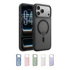Belkin SheerForce Grip Coque iPhone 17 Pro, Coque de Protection Compatible MagSafe Design Fin, Protection avec Rainures Antidéra
