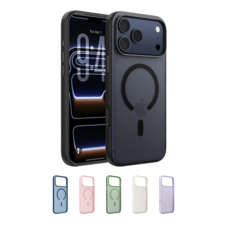 Belkin SheerForce Grip Coque iPhone 17 Pro Max, Coque de Protection Compatible MagSafe, Design Fin, Protection avec Rainures Ant