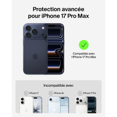 Belkin SheerForce Grip Coque iPhone 17 Pro Max, Coque de Protection Compatible MagSafe, Design Fin, Protection avec Rainures Ant