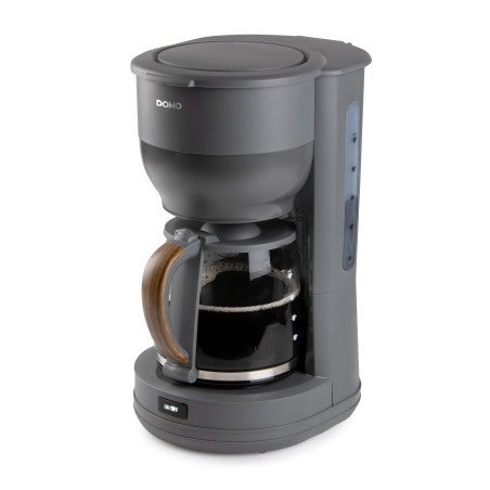 DOMO DO754K Cafetière Electrique avec Filtre - 10 Tasses - 1,25L - Plaque Chauffante - Système Anti-goutte - Cafetière avec Filt