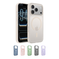 Belkin SheerForce Grip Coque iPhone 17 Pro, Coque de Protection Compatible MagSafe Design Fin, Protection avec Rainures Antidéra