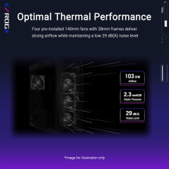 ASUS ROG Strix Helios II GX601S - Chassis EATX Gaming en Aluminium, Design Grille Diamant, 4 Ventilateurs, Gestion vertatile des
