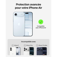 Belkin SheerForce Grip Coque iPhone Air, Coque de Protection Compatible MagSafe, Design Fin, Protection avec Rainures Antidérapa