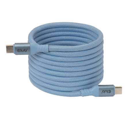 Club3D CAC-3030 USB-C Bobine magnétique 240 W PD3.1 Câble bleu 2 m Charge rapide