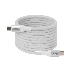 Club3D CAC-3032 USB-C Bobine magnétique 240 W PD3.1 Câble blanc 2 m Charge rapide