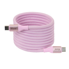 Club3D CAC-3031 USB-C Bobine magnétique 240 W PD3.1 Câble rose 2 m Charge rapide