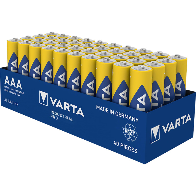 Varta Batterie Industrial PRO LR03 Tray, AAA (Micro)