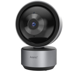 ARENTI DOME1-N Caméra intérieure intelligente Wi-Fi 5 MP avec fonction panoramique et inclinaison, vision nocturne, audio bidire