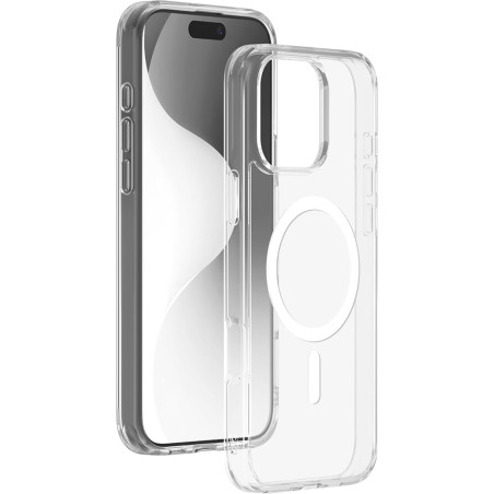 Coque MagSafe pour iPhone 16 Pro Max Hybride Transparente Bigben