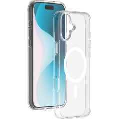 Coque MagSafe pour iPhone 16 Plus Hybride Transparente Bigben