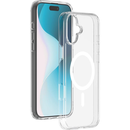 Coque MagSafe pour iPhone 16 Plus Hybride Transparente Bigben