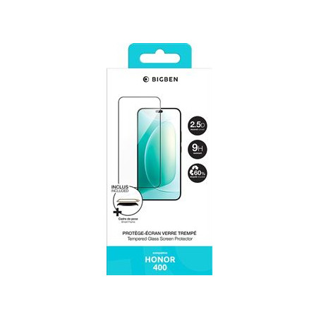 Protège écran Honor 400 + SmartFrame™ 2.5D Verre trempé - Certifié GRS Bigben