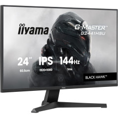 iiyama G-Master Black Hawk G2441HSU-B1 Écran 23.8" IPS 1920x1080@144Hz 1ms 350cd 1500:1 Haut-parleurs HDMI/DP/USB HUB (2x2.0) Bl