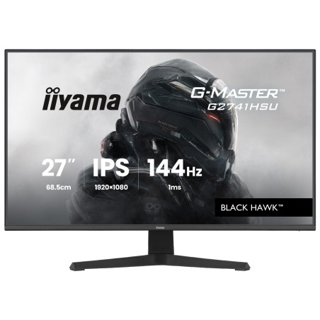 iiyama Ecran G-Master Black Hawk, G2741HSU-B1 IPS, FreeSync/Adaptive Sync, 1920x1080@144Hz, 1ms, 350cd Haut-parleurs, HDMI/DP/US