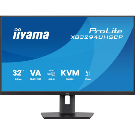 iiyama XB3294UHSCP-B1-31.5", IPS, 3840x2160/60Hz, 2H1DPType-C, PD95W .KVM Has