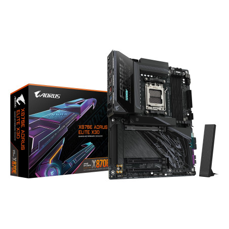 GIGABYTE X870E AORUS Elite X3D Carte Mère – Prend en Charge Les processeurs AMD Ryzen 9000, VRM numérique 16+2+2 Phases, Jusqu’à