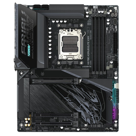 GIGABYTE X870E AORUS Elite X3D Carte Mère – Prend en Charge Les processeurs AMD Ryzen 9000, VRM numérique 16+2+2 Phases, Jusqu’à